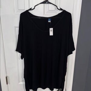 NWT Luxe Oversized Black Tunic T-Shirt